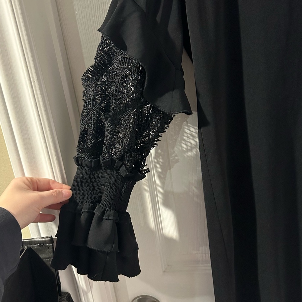 3/$25 kobi halperin gothic lace detail slouchy loose fit dress - Picture 3 of 7